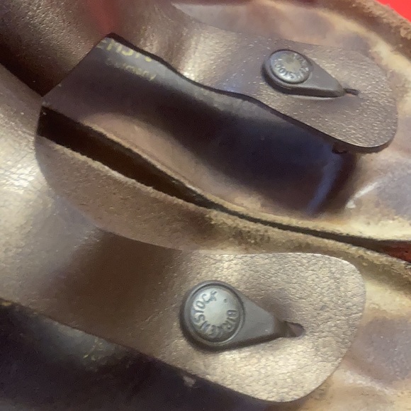 Birkenstock Gizeh birko-flor golden brown sandals. - Picture 10 of 12